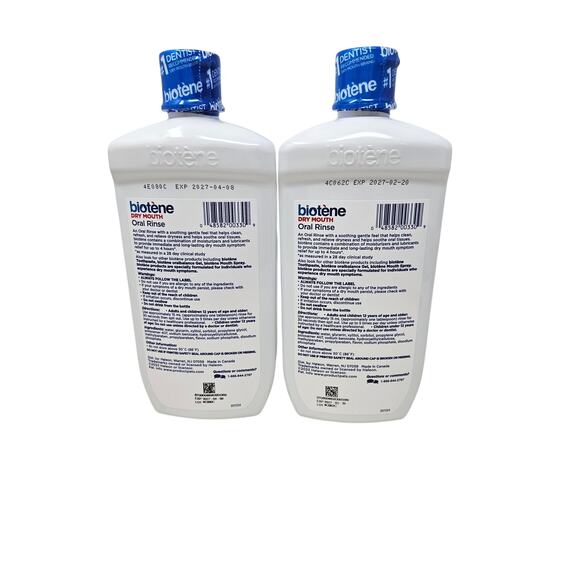 2 NEW Sealed Biotene Dry Mouth Oral Rinse Fresh Mint Exp 2027 Moisturizing - Picture 3 of 3